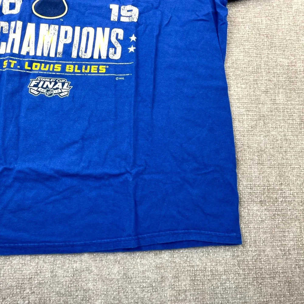Fanatics Shirt Men L Blue St. Louis Blues NHL Ice Hockey Western Conference 2019